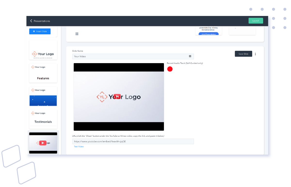 Use video slides in presentations with Slidecast